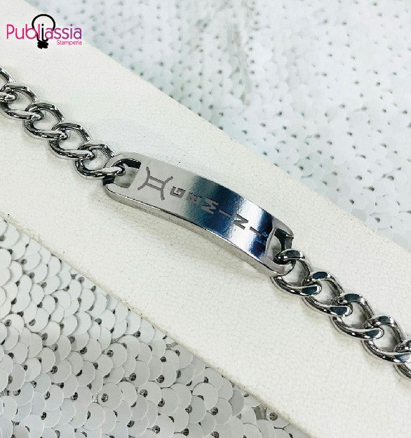 Dedica - Bracciale personalizzato con dedica incisa - idea regalo