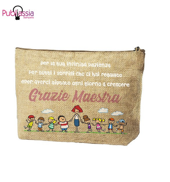 Grazie Maestra - Pochette personalizzata - idea regalo maestra