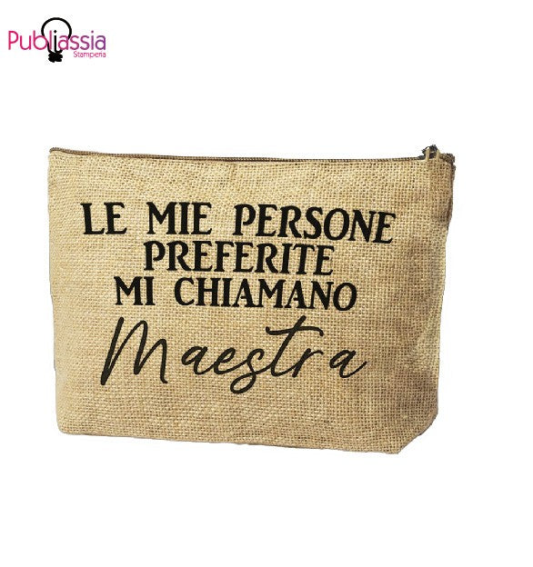 Mi chiamano Maestra - Pochette personalizzata - idea regalo maestra