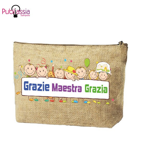 Grazie Maestra - Pochette personalizzata - idea regalo maestra