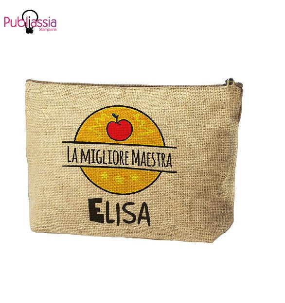 La miglior maestra - Pochette personalizzata - idea regalo maestra