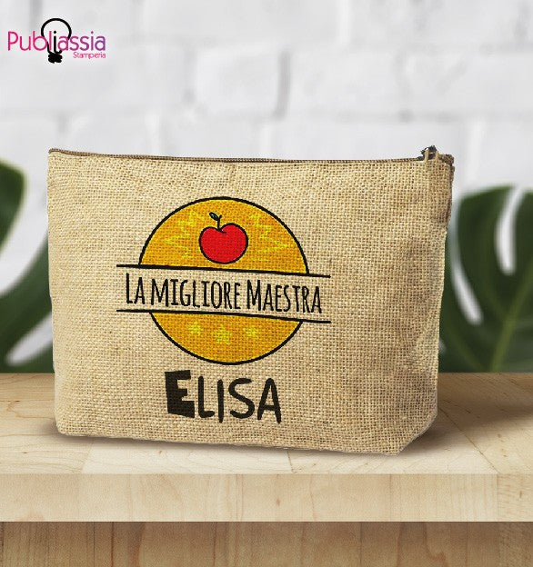 La miglior maestra - Pochette personalizzata - idea regalo maestra