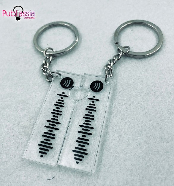 Coppia Portachiavi Spotify - personalizzato - plexiglass