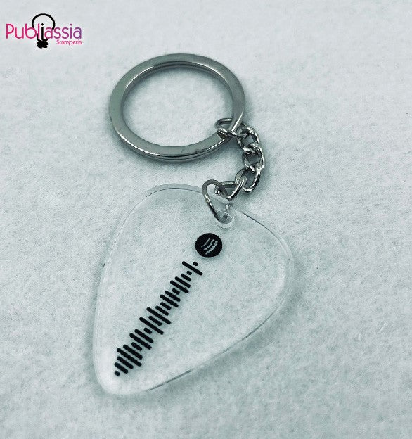 Plettro Portachiavi Spotify - personalizzato - plexiglass