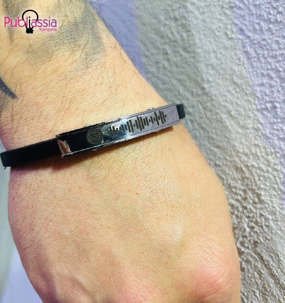 Spotify Codes - Bracciale personalizzato con codice spotify codes inciso - idea regalo