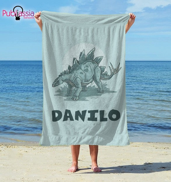 Dino Name - Telo Mare Personalizzato con nome