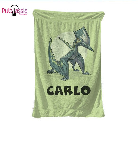 Dino Name - Telo Mare Personalizzato con nome