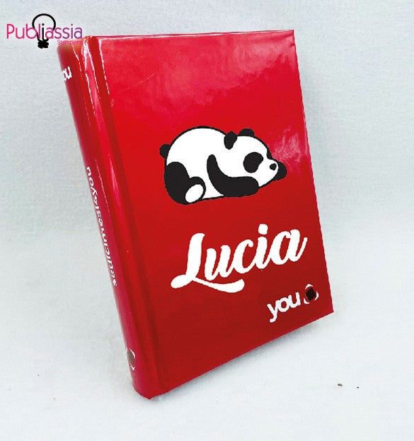 Panda - Diario Scolsatico Datato 2022/23 - 15 Mesi Personalizzato con Nome Bambini