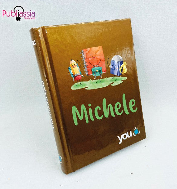 School - Diario Scolsatico Datato 2022/23 - 15 Mesi Personalizzato con Nome Bambini