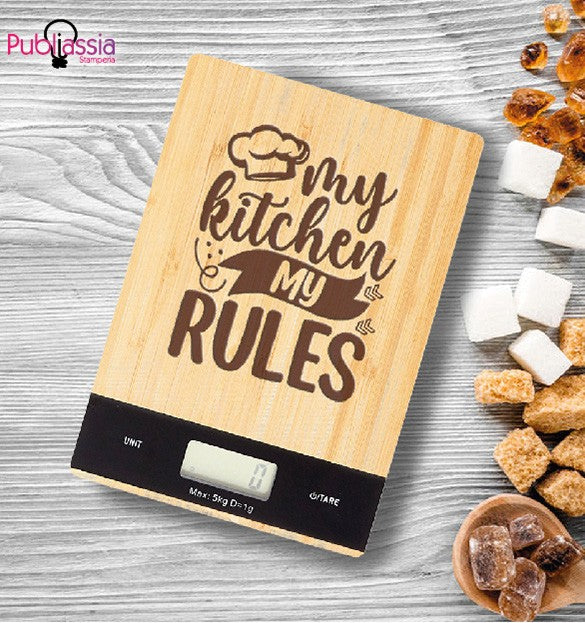 My Kitchen - Bilancia Da Cucina Digitale Personalizzata Idea Regalo Cibo Casa Natale