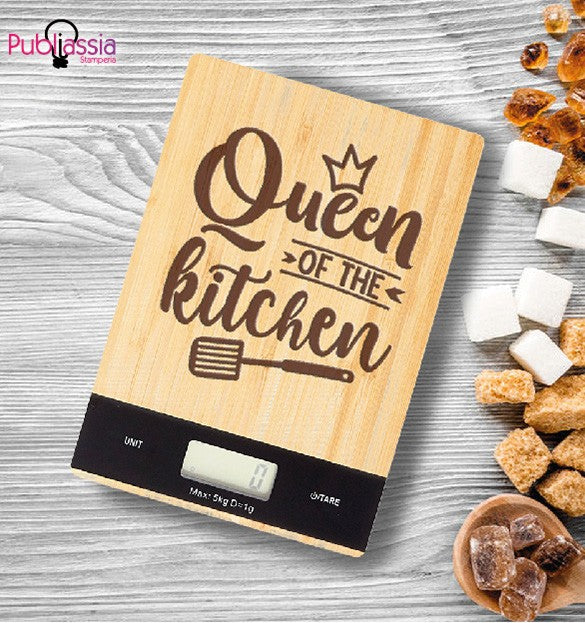 Queen of the Kitchen - Bilancia Da Cucina Digitale Personalizzata Idea Regalo Cibo Casa Natale
