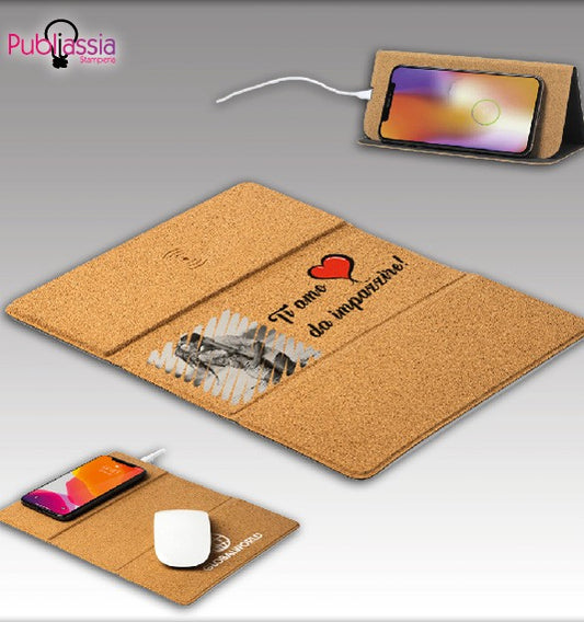 I love you - Tappetino Mouse caricatore wireless integrato pieghevole antiscivolo idea regalo