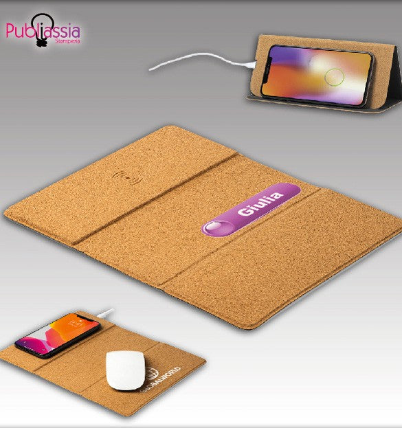 Girl - Tappetino Mouse caricatore wireless integrato pieghevole antiscivolo idea regalo