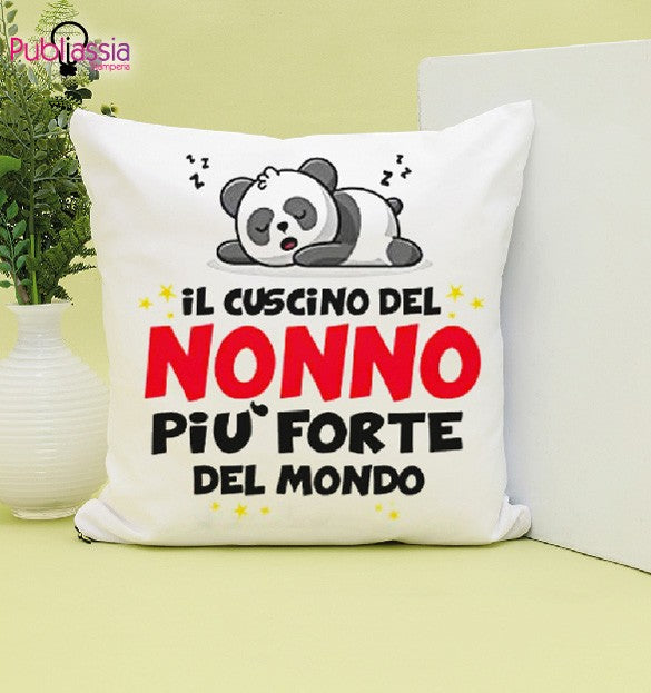 Il nonno più forte del mondo - Cuscino personalizzato