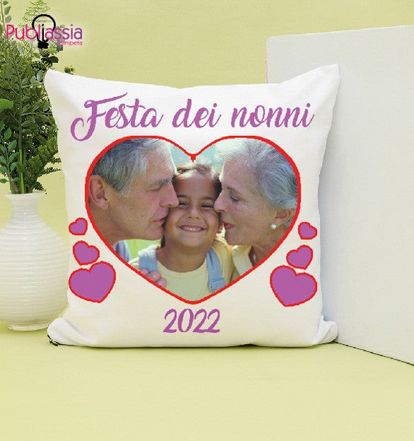 Festa dei nonni - Cuscino personalizzato con foto