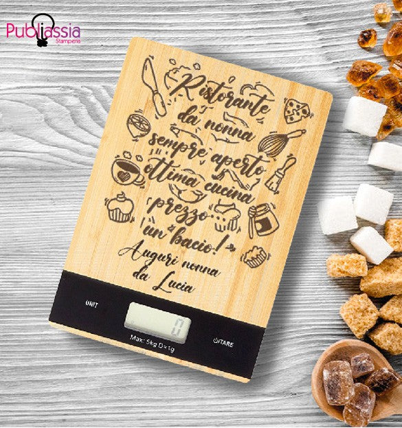 Ristorante da nonna - Bilancia Da Cucina Digitale Personalizzata Idea Regalo Cibo festa dei nonni