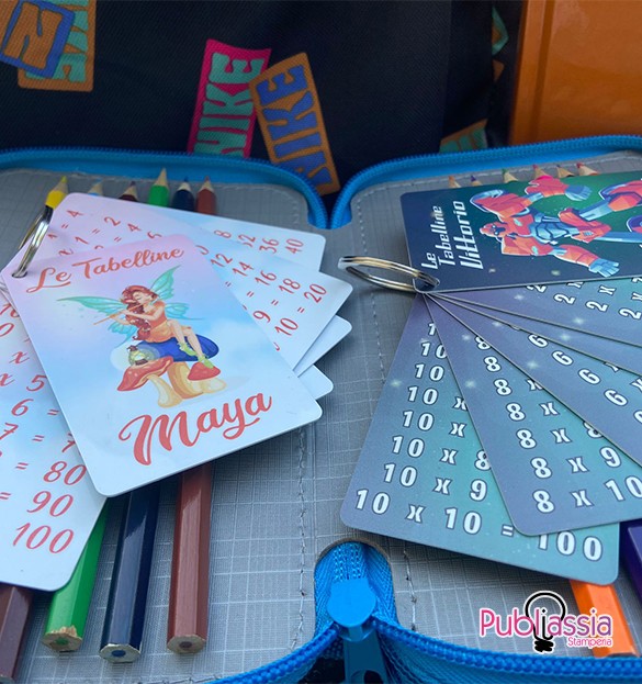 Boy - Impara le Tabelline Card Plastificate Personalizzate con Nome Bambini