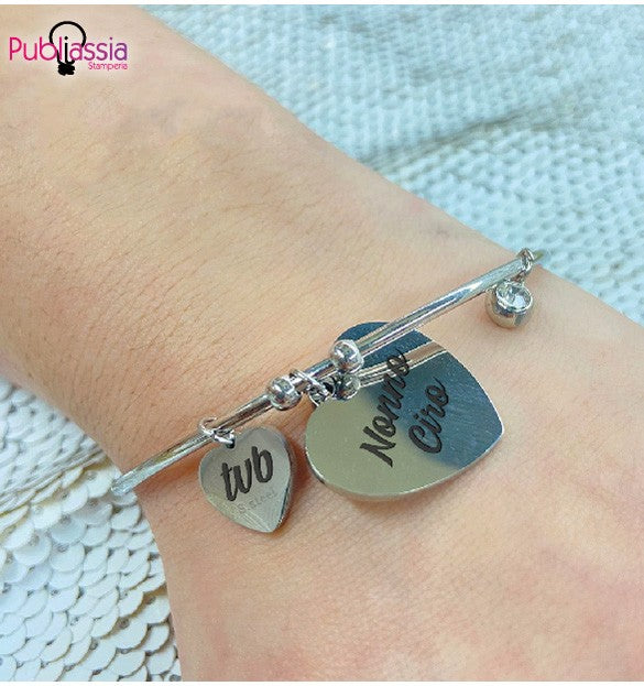 Tvb Nonno - Bracciale personalizzata con iniziale incisa - idea regalo