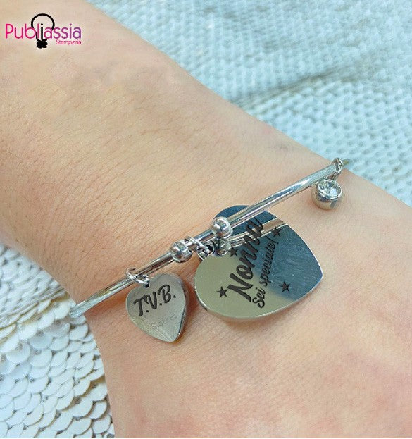 Nonna sei speciale - Bracciale personalizzata con iniziale incisa - idea regalo