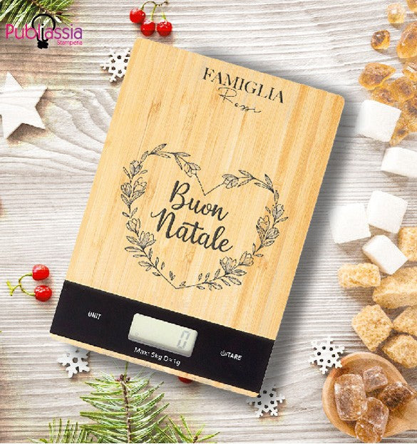Family - Bilancia Da Cucina Digitale Personalizzata Idea Regalo Cibo Casa Natale
