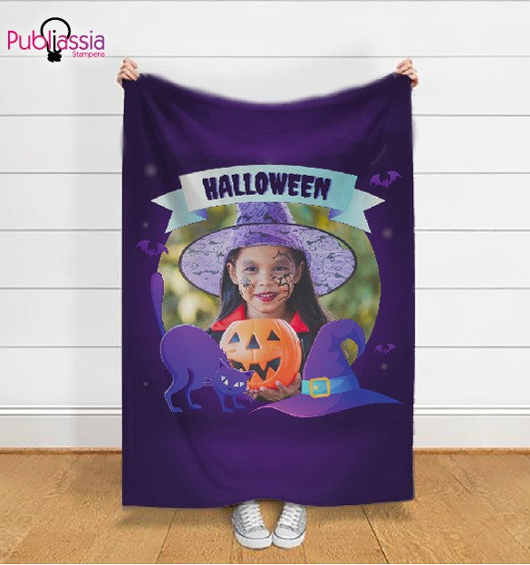 Witch Halloween - Plaid In Pile Personalizzato Con Foto