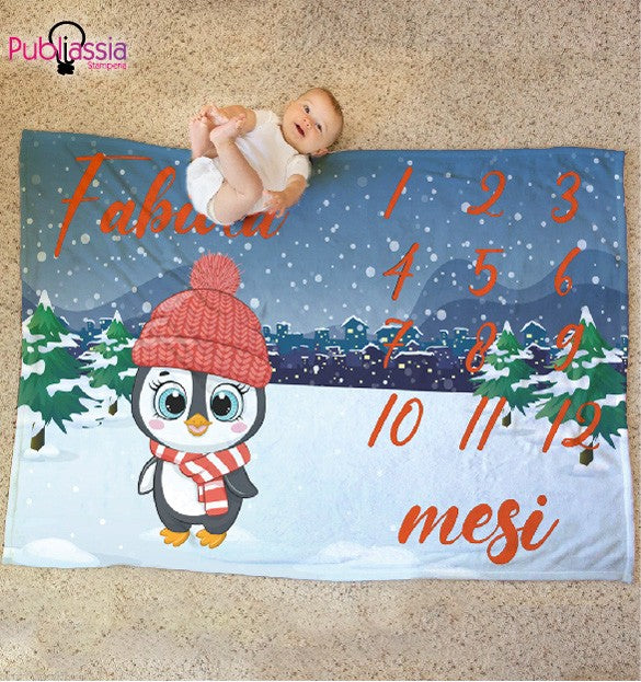 Complimese - plaid in pile - coperta natalizia idea regalo Natale personalizzato con nome