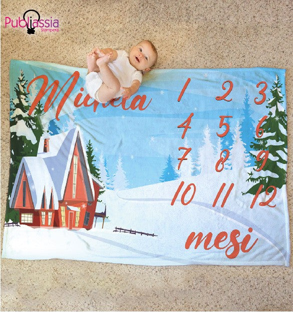 Complimese - plaid in pile - coperta natalizia idea regalo Natale personalizzato con nome