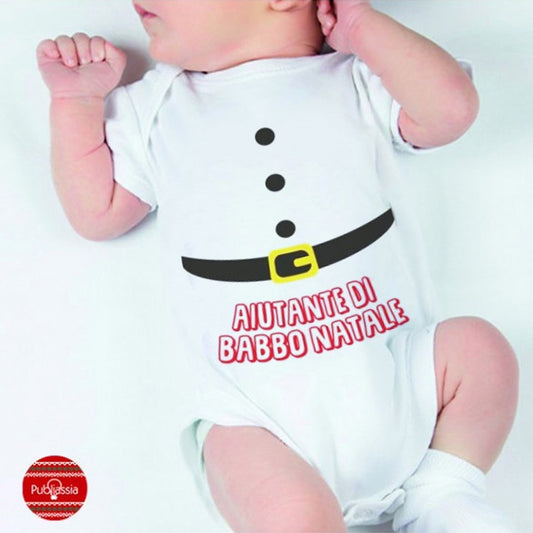 Aiutante di Babbo Natale - Tutina neonato - body personalizzato