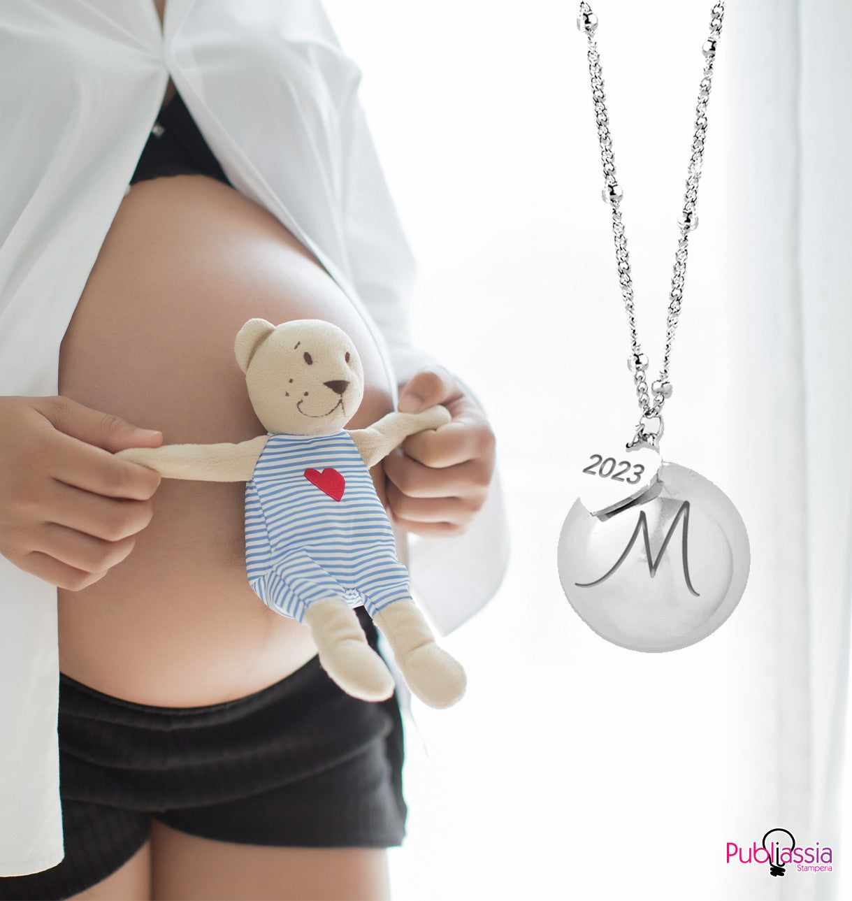 My children - Collana personalizzata con iniziale incisa - idea regalo