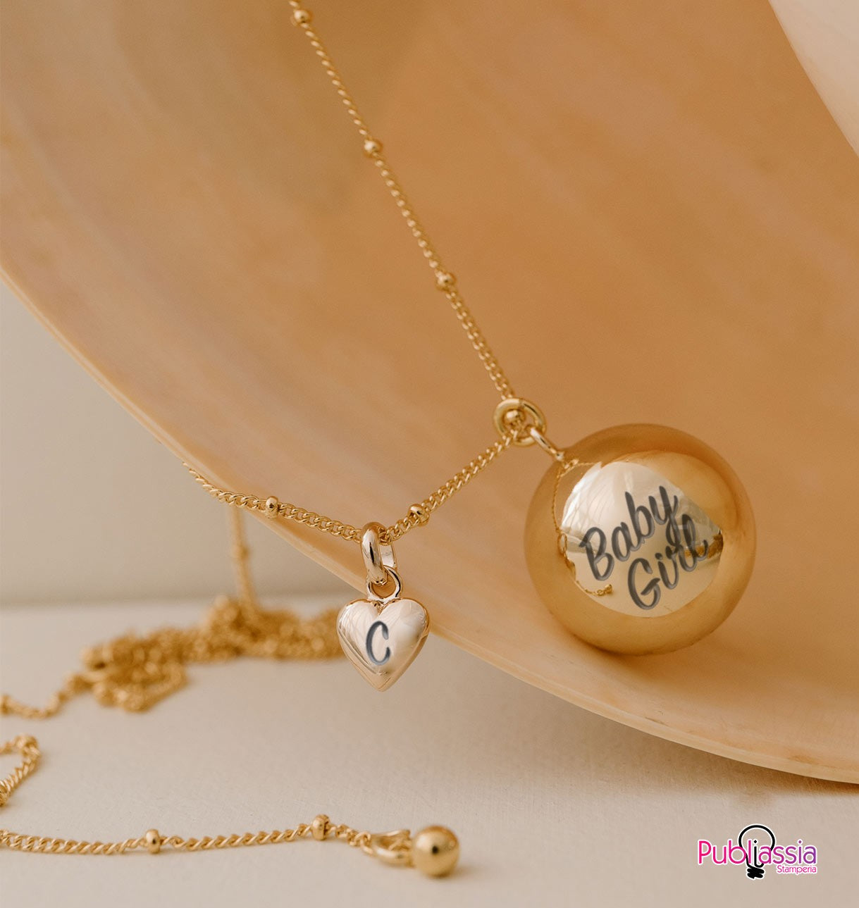 My children - Collana personalizzata con iniziale incisa - idea regalo