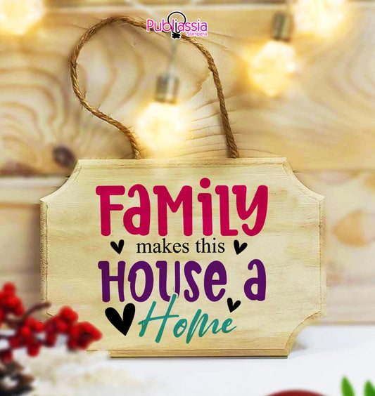 Family - fuoriporta in legno - personalizzato