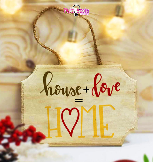 House Love Home - fuoriporta in legno - personalizzato
