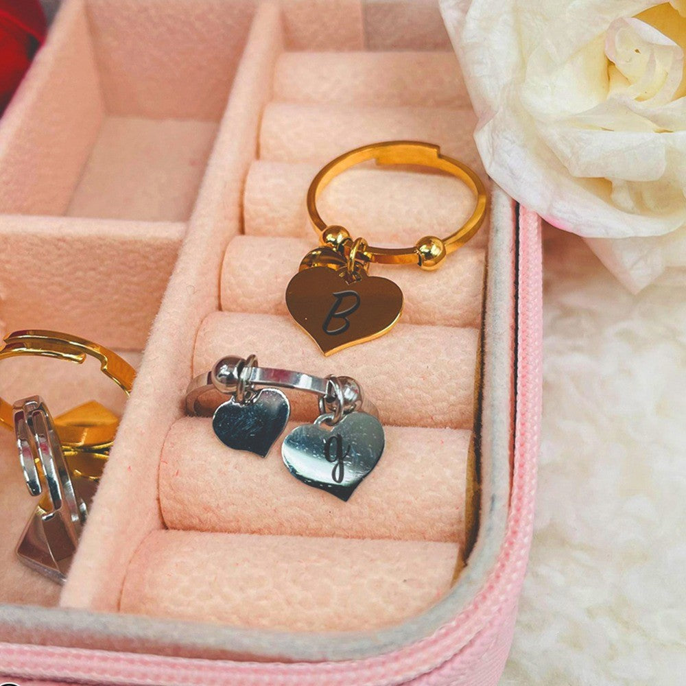 Love - anello personalizzato con iniziali incise - idea regalo San Valentino