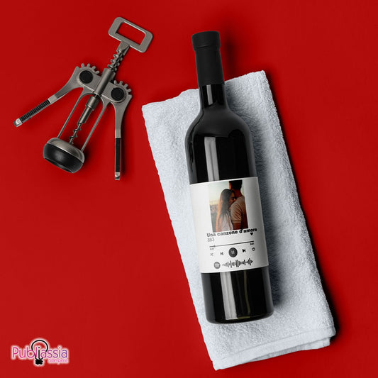 Spotify - Bottiglia di Vino Personalizzata – Idea Regalo San Valentino