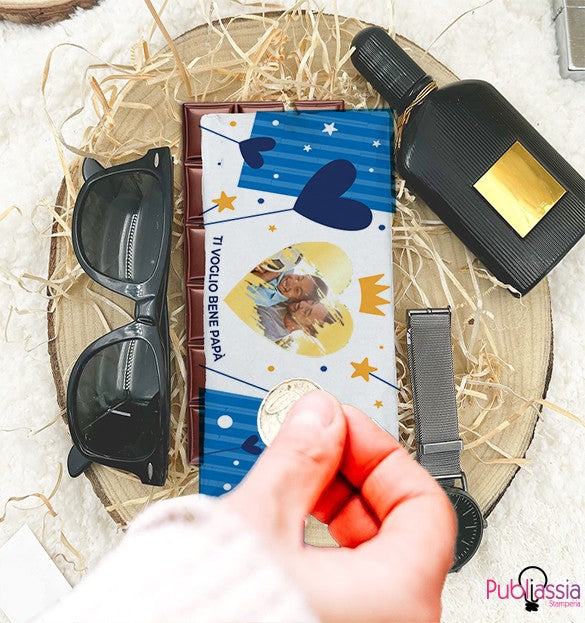 Il mio papà - Tavoletta di Cioccolata Personalizzata con foto