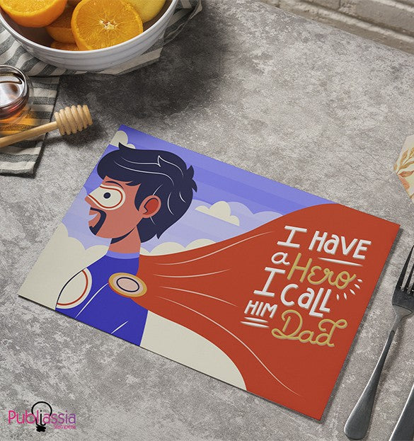 Superhero - Tovaglietta in tessuto lavabile - idea regalo festa del papà