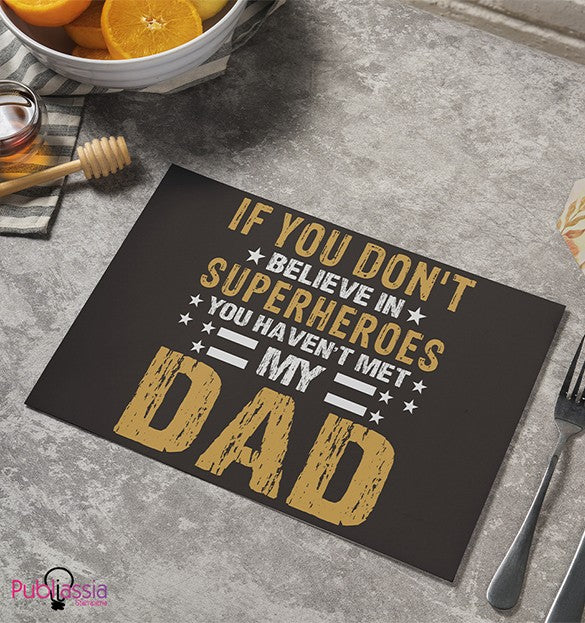 My Dad - Tovaglietta in tessuto lavabile - idea regalo festa del papà