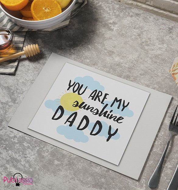 Daddy - Tovaglietta in tessuto lavabile - idea regalo festa del papà