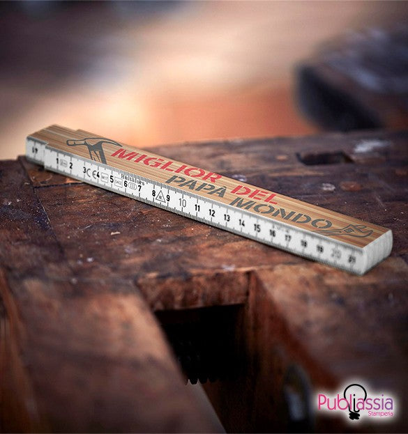 Miglior papà - Doppio Metro 2mt - idea regalo festa del papà