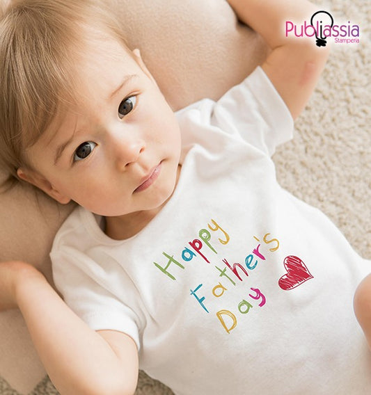 Happy father's day - Tutina neonato - body personalizzato