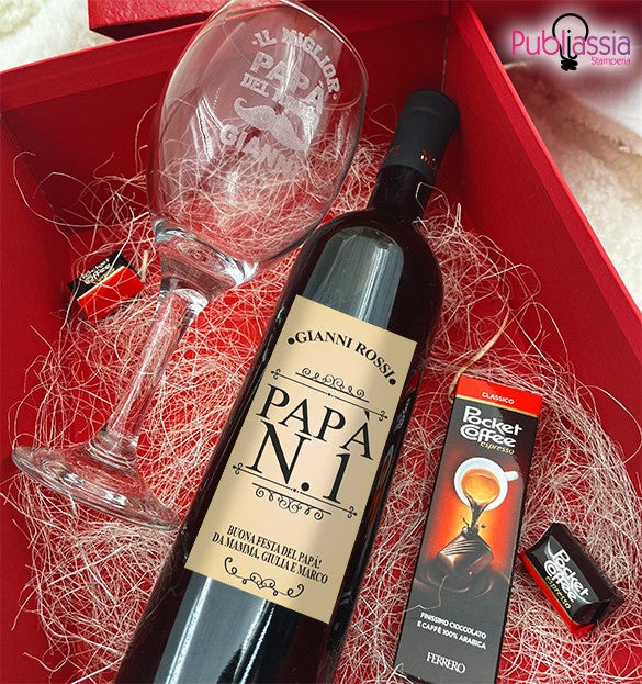 Papà n. 1 - Wine Box – Idea Regalo festa del papà