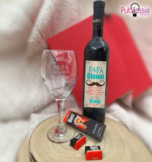 Il miglior Papà - Wine Box – Idea Regalo festa del papà