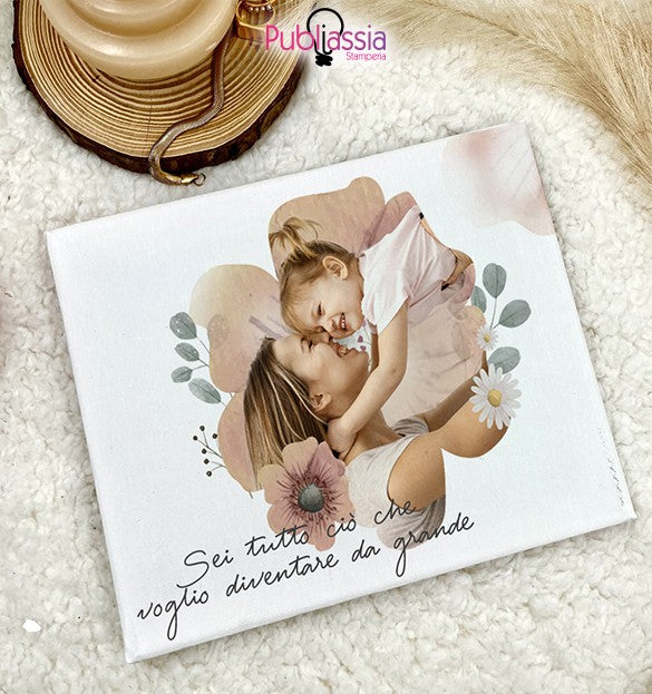 Sei tutto ciò che voglio diventare da grande - Tela pittorica personalizzata con foto