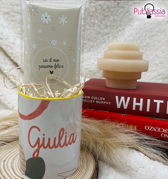 Sei il mio pensiero felice - tazza + barretta di cioccolato