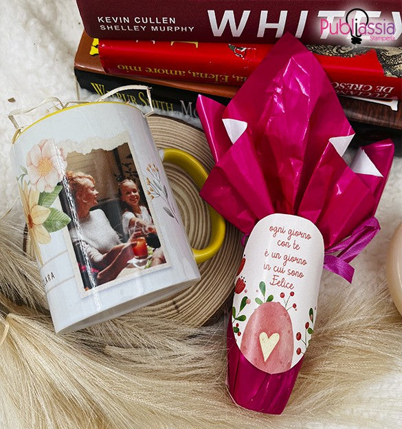 Happy Easter - tazza + mini uovo di cioccolato