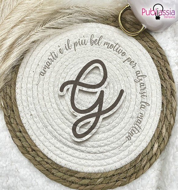 Amarti - Tovaglietta in vimini personalizzata