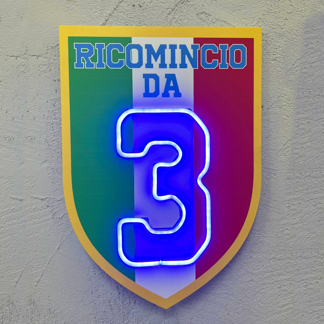 Ricomincio da...3 - Quadretto con Neon Led