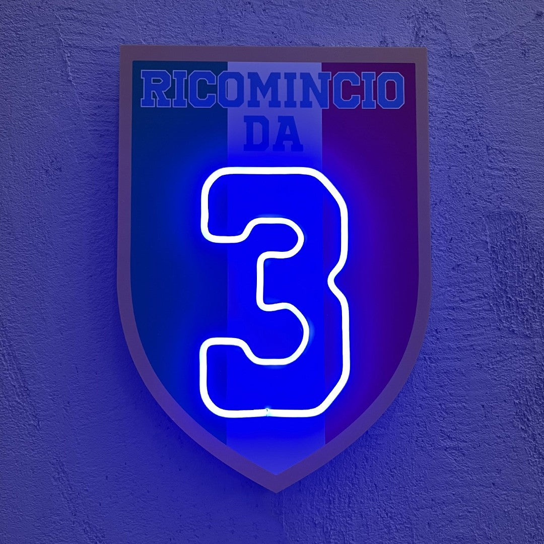 Ricomincio da...3 - Quadretto con Neon Led