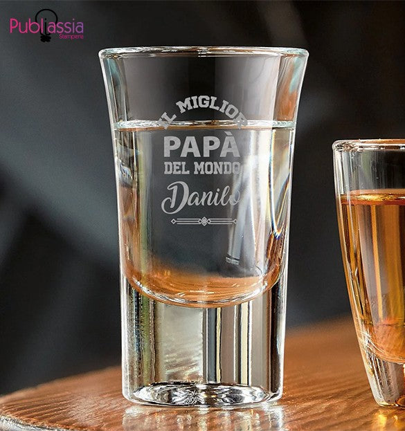 Il miglior papà del mondo - Cicchetto Personalizzato - idea regalo