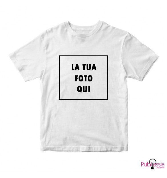 T-shirt Bianca personalizzata con foto